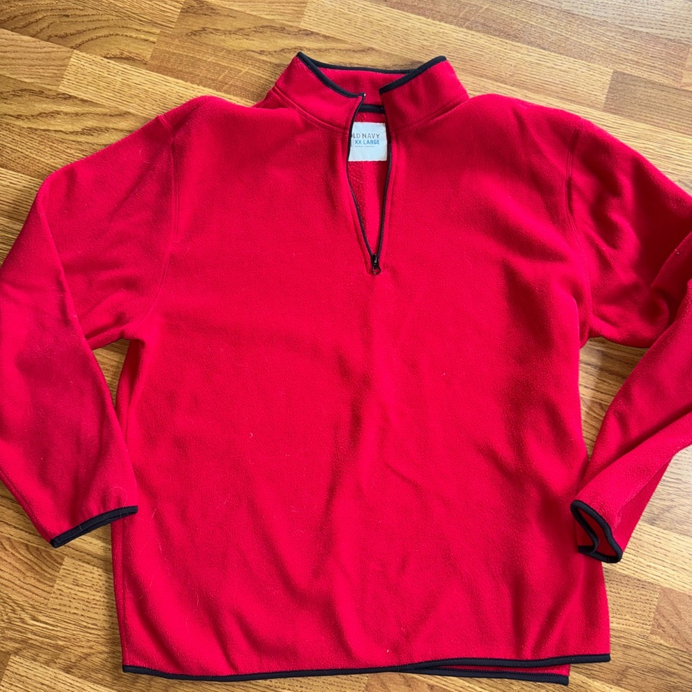Old Navy Men's Red Half-Zip Fleece
